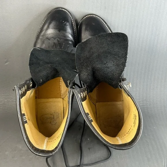 Justin Boots Black Lace Up Kiltie western cowboy boots women size 8.5 - Picture 6 of 8